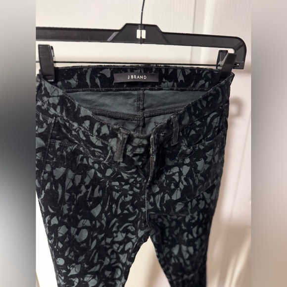 J brand black velvet Patterned Women's Pants Size 25 - Picture 6 of 8